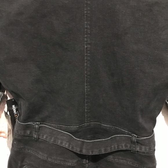 NY&CO Gabrielle Union Black Jean Stretchy Front Zipper Tie Mini M NWT - Picture 8 of 9